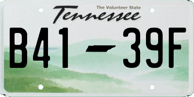 TN license plate B4139F