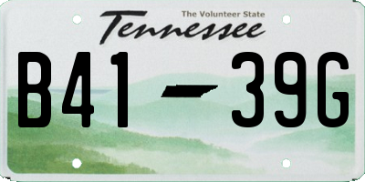 TN license plate B4139G