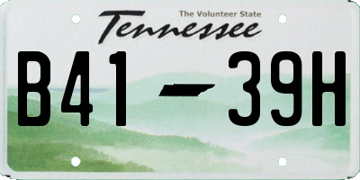 TN license plate B4139H