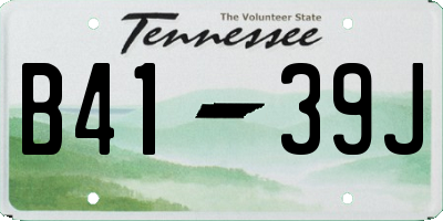 TN license plate B4139J