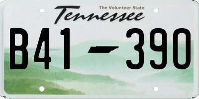 TN license plate B4139O