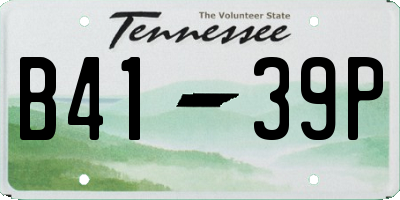 TN license plate B4139P