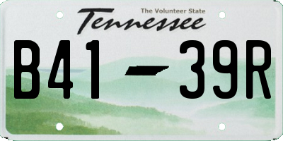 TN license plate B4139R