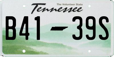 TN license plate B4139S