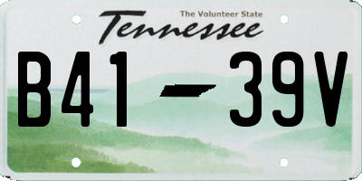 TN license plate B4139V