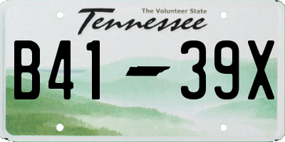 TN license plate B4139X