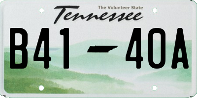 TN license plate B4140A