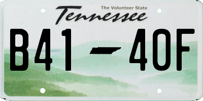 TN license plate B4140F