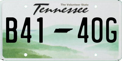 TN license plate B4140G