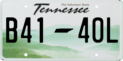 TN license plate B4140L