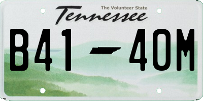 TN license plate B4140M
