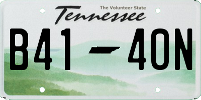 TN license plate B4140N