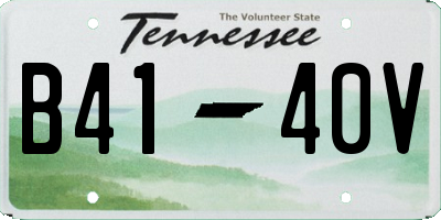 TN license plate B4140V