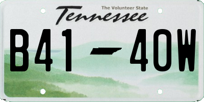 TN license plate B4140W