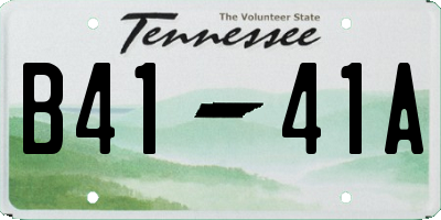 TN license plate B4141A