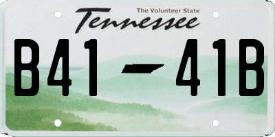 TN license plate B4141B
