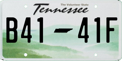 TN license plate B4141F