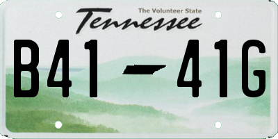 TN license plate B4141G