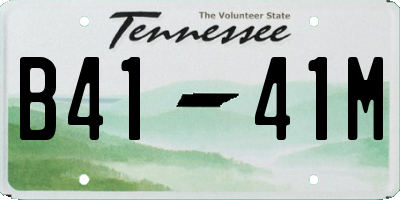 TN license plate B4141M