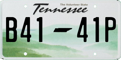 TN license plate B4141P
