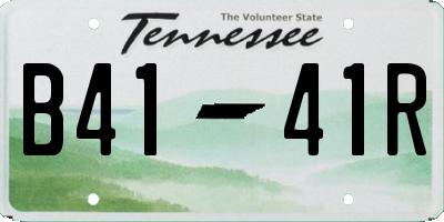 TN license plate B4141R