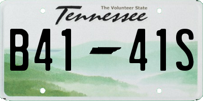 TN license plate B4141S