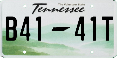 TN license plate B4141T