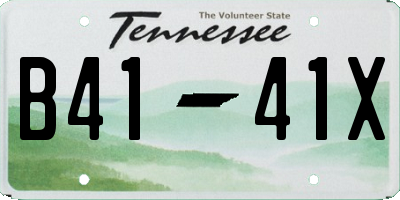 TN license plate B4141X