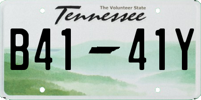 TN license plate B4141Y