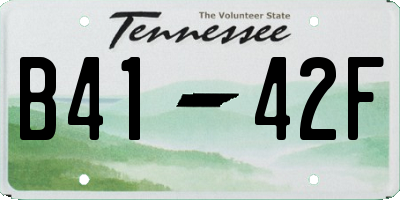 TN license plate B4142F