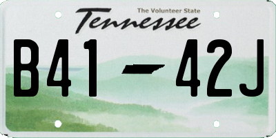 TN license plate B4142J