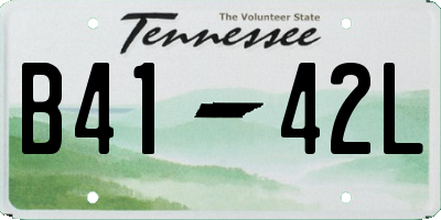 TN license plate B4142L
