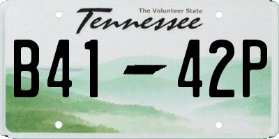 TN license plate B4142P