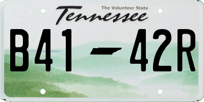 TN license plate B4142R