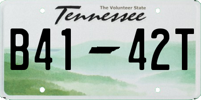 TN license plate B4142T