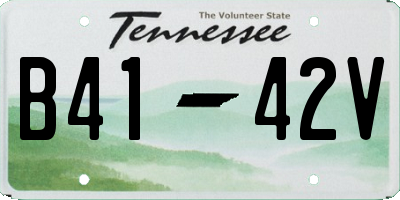 TN license plate B4142V
