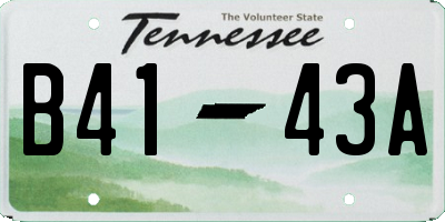 TN license plate B4143A