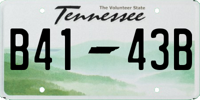 TN license plate B4143B