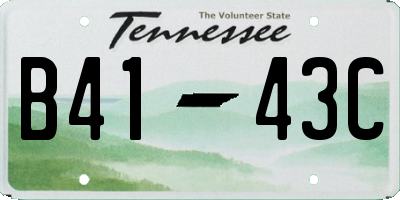 TN license plate B4143C