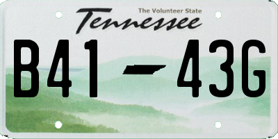 TN license plate B4143G