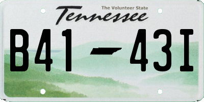 TN license plate B4143I