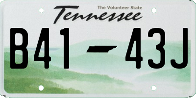 TN license plate B4143J
