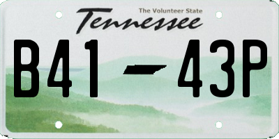 TN license plate B4143P