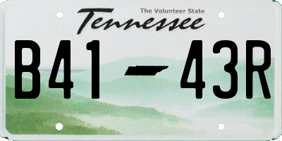 TN license plate B4143R