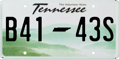 TN license plate B4143S