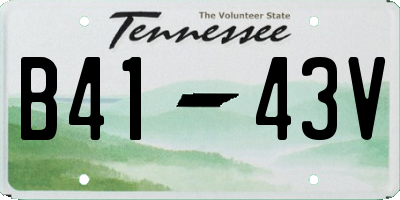 TN license plate B4143V