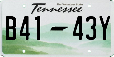 TN license plate B4143Y