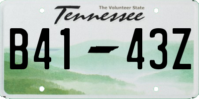 TN license plate B4143Z
