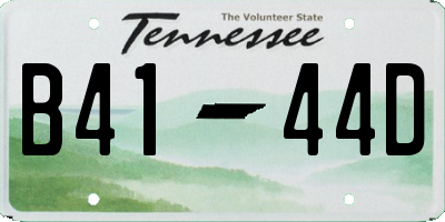 TN license plate B4144D
