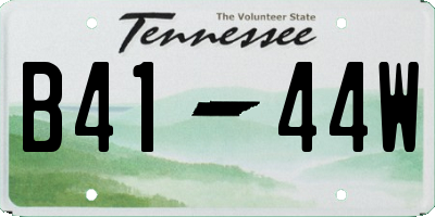 TN license plate B4144W